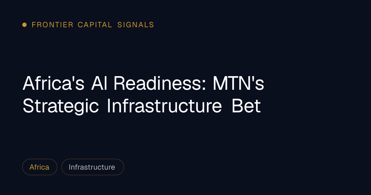 Africa's AI Readiness: MTN's Strategic Infrastructure Bet